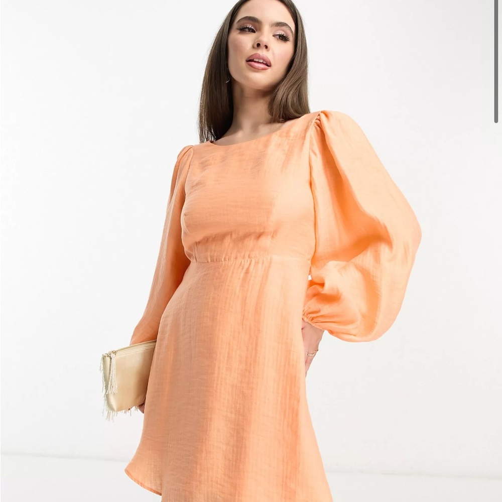 NEW Orange asos mini with bow back